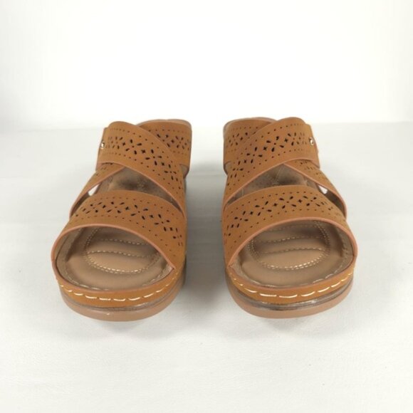NWOT SHIBEVER Low Comfortable Wedge Sandal‎ Open Toe Slip On Size 39 US 8 - Picture 9 of 16